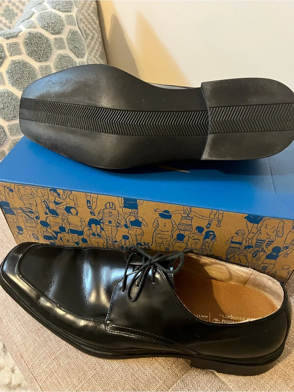 Timberland Black Leather Lace-Up Oxford Dress Shoes